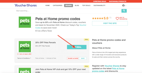Pets at Home voucher code